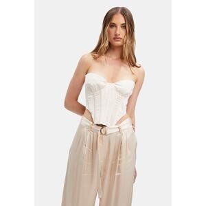 Bardot NWT Cream Eva Strapless Corset Size XS